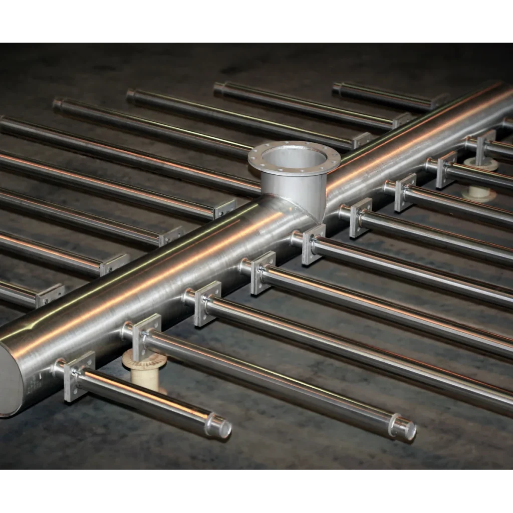 ladder pipe distributor component for tray tower liquid distributor column internals system