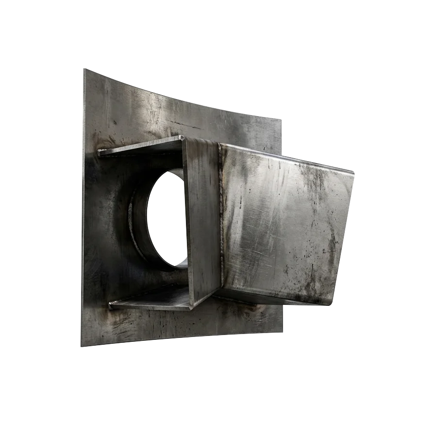 v-baffle distributor component for packing mixed phase distributor column internals system